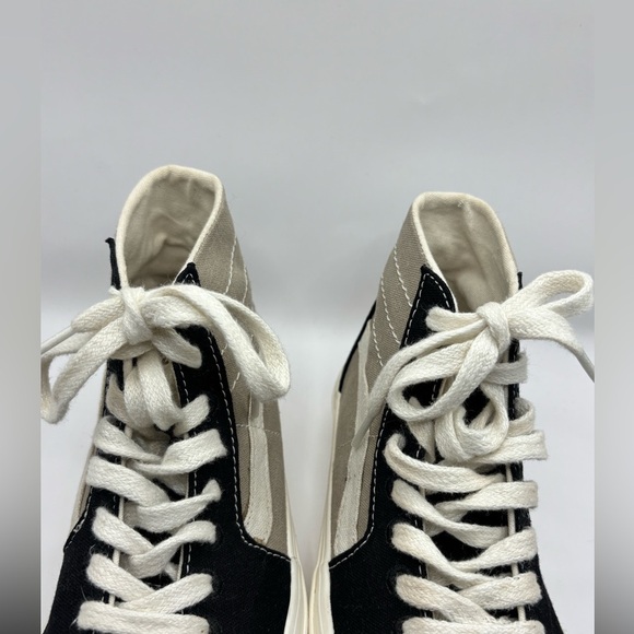 Vans Sk8-Hi Canvas Unisex Black / Beige Shoes Sz M 4.5 W 6 - Picture 12 of 13